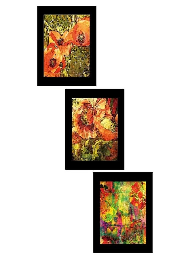 Go Hooked Digital Wood Wall Painting (22.5 cm x 22.5 cm x 1.2 cm, Set of 3, 9x9PNTNG2-93) - Image 1